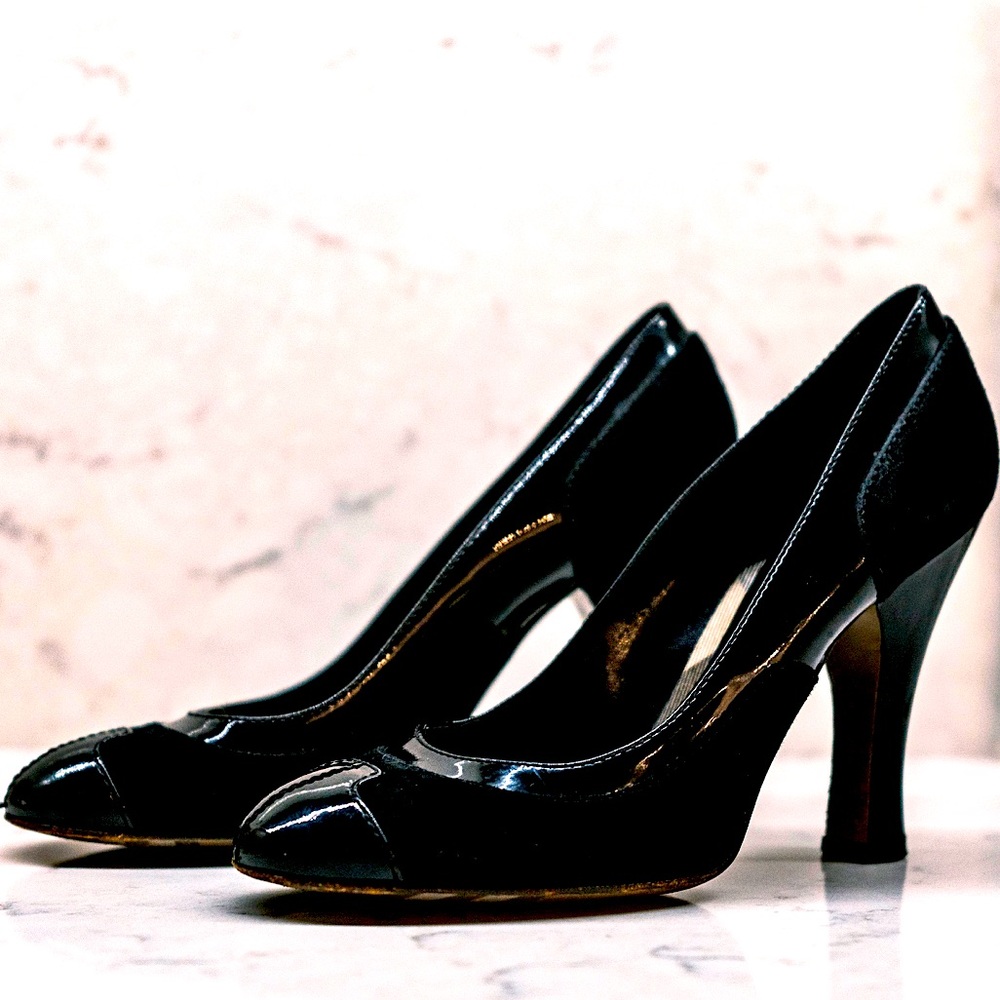 Vintage Burberry Heels / Pumps - Sz 7